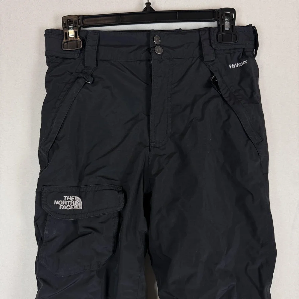 The North Face Snow Pants Boys 10-12 Black HyVent Waterproof Winter Insulated